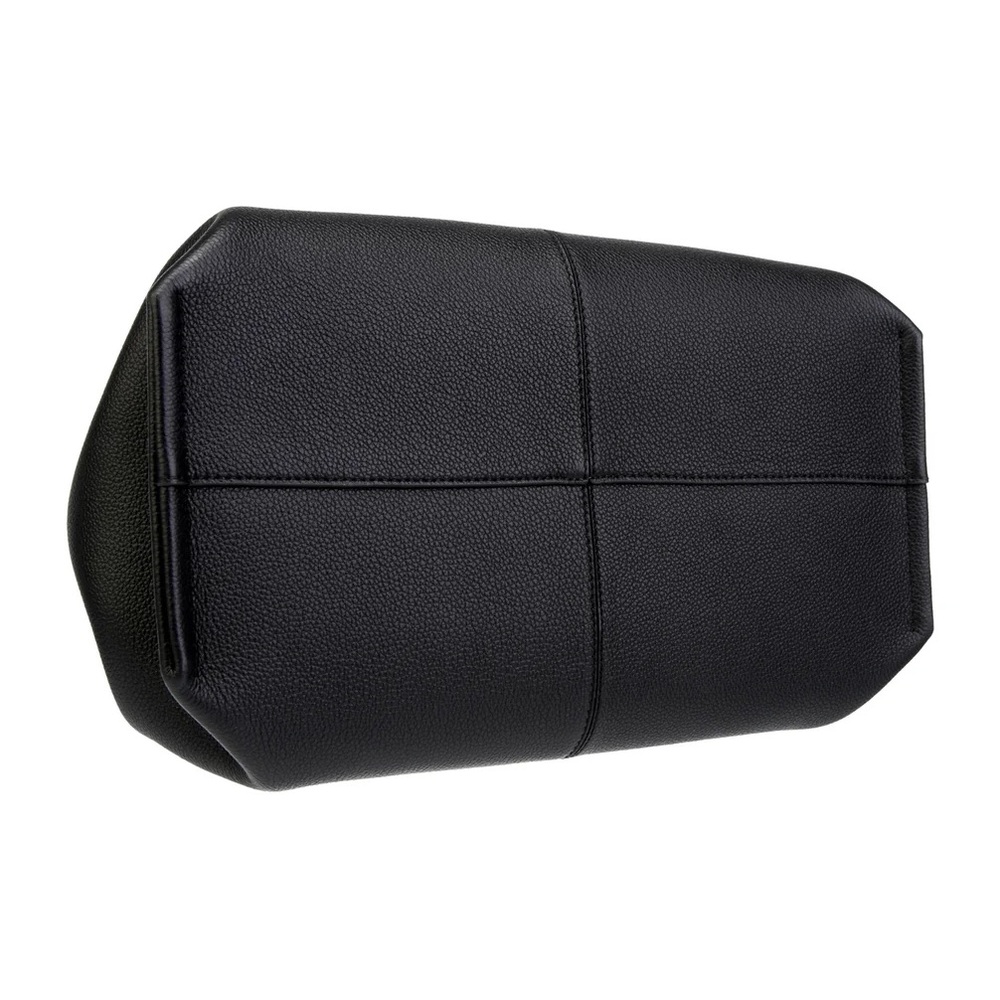 Polène Numéro Neuf Edition Textured Calf Leather Black Top Handle Bag - Picture 4 of 12